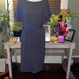 Dark gray belted dress with POCKETS ❤️